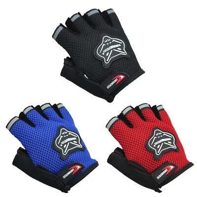 Anti Slip Bicycle Riding Sports Kids Cycling Bike Half Finger Fingerless Gloves - image 1 of 2