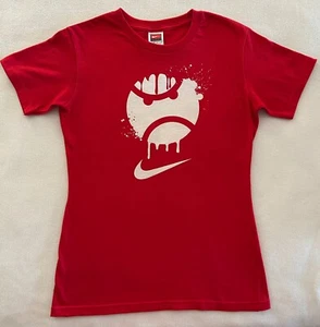 Youth Boys Nike Shirt Red Swoosh Logo Baseball NYC 10 Graphic Tee Size M 8-10 - Picture 1 of 8