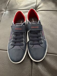 Geox Shoes Blue White And RedFor Boys Size 5 . New Without Box