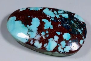 69 CT SUPERB DRAGON SKIN TURQUOISE FANCY CABOCHON GEMSTONE FJ-312 - Picture 1 of 5