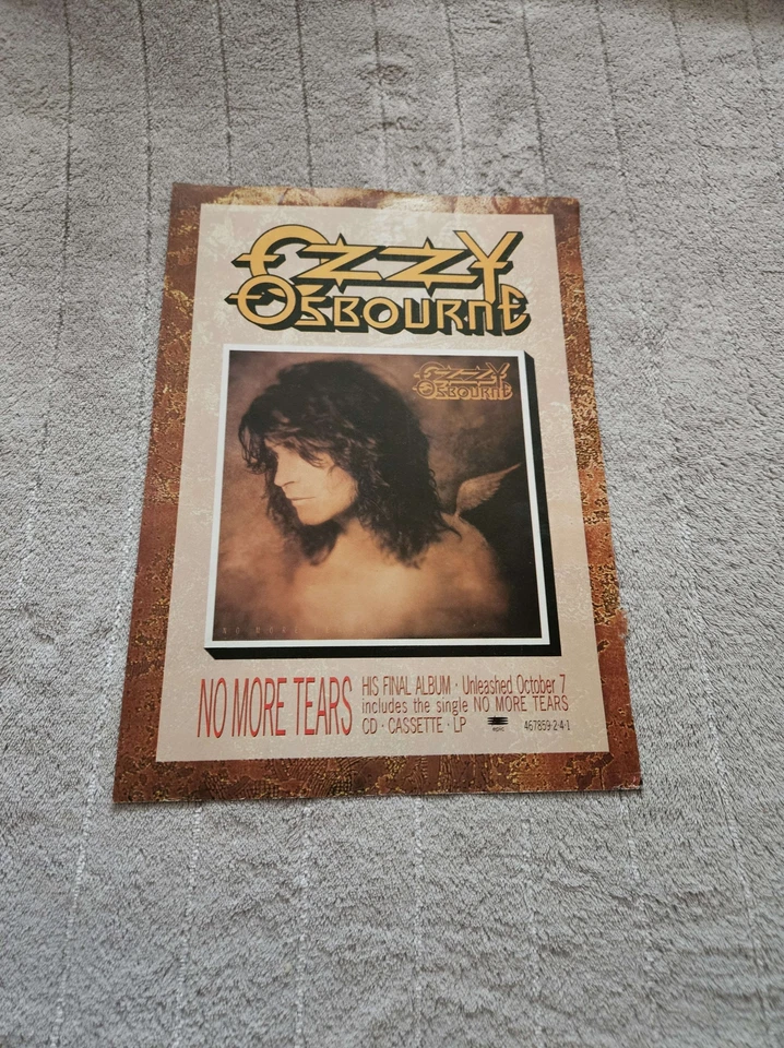 FPOT163 MAGAZINE ADVERT 12X8" OZZY OSBOURNE : NO MORE TEARS - Image 1 of 1