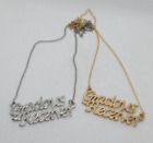 Set Of 2 GRACIOUS RECEIVER Necklaces - One Each Of Silver & Gold Plated