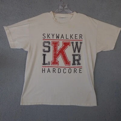 Camisa masculina vintage Skywalker hardcore XL branca manga curta gola redonda punk - Imagem 1 de 4