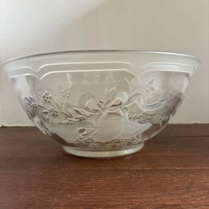 Vintage Marmalada 11" Large Glassware Salad Bowl International China Frosted - Picture 1 of 6
