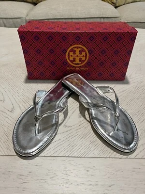 Chanclas clásicas Argento Tory Burch talla 6,5 nuevas en caja $178 Foto 1 de 4
