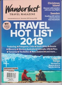 WANDERLUST TRAVEL UK MAGAZINE TRAVEL HOT LIST 2018 ISSUE 182 DECEMBER 2017 - Foto 1 di 1