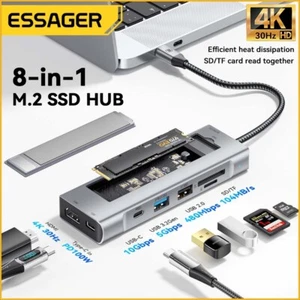 USB Hub HDMI Adapter Multiport Type 3.0 USB-C with USB3.0 Laptop Storage Disk - Picture 1 of 7