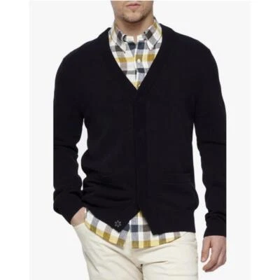 Cárdigan vintage de algodón con cuello en V Vince para hombre en azul marino talla XXL Foto 1 de 4