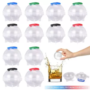 16 Stück 2" Eiswürfel Ball Maker Tray Silikon Kugel Runde Form Whiskey Cocktails - Bild 1 von 21