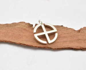 ciondolo croce solare ruota del sole argento sterling gioielli celtici - Foto 1 di 7