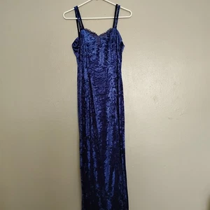Fredericks Of Hollywood Dress Large Velvet Maxi Slip Vintage Whimsigoth - Picture 1 of 15