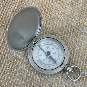 Vintage Germany Stainless Pocket Compass - Picture 1 of 4