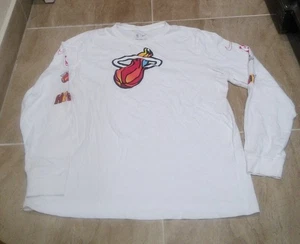 Camicia Uomo Nike x Miami Heat City Edition DV6043-100 Manica Lunga Bianca Tg XL - Foto 1 di 7