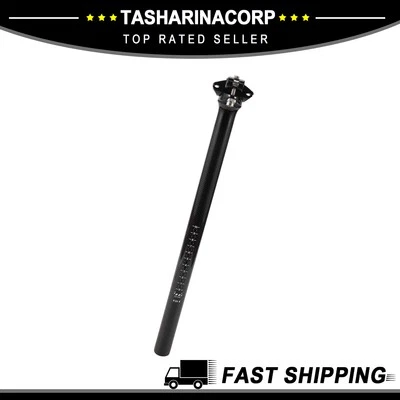 Pieza universal de 1 tijas de sillín de bicicleta con patrón de fibra de carbono de 25,4x350 mm Foto 1 de 4