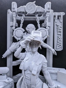 Samus Aran Sculpture/3D Printed/Unpainted/Unassembled/Creative Geek - Picture 1 of 14
