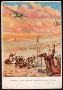 800 CARTOLINA MILITARE ITALIA 1936 AFRICA ORIENTALE RIFORNIMENTI ALLE TRUPPE CAMMELLI - Foto 1 di 2