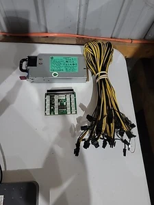 Dell Platinum 1200W PSU Parallel Miner X11 Breakout mit 16 6+2 Stromanschlüssen - Bild 1 von 7