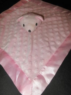 Renacuajos Rosa Oso Minky Lovey Manta de Seguridad NuNu Borde Satinado Peluche  Foto 1 de 4