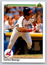1990  Upper Deck #737 Carlos Baerga Rookie Card Cleveland Indians