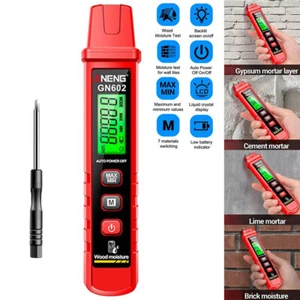 Digital Moisture Damp Detector Humidity Tester Wood Wall Concrete LCD Meter New - Picture 1 of 15