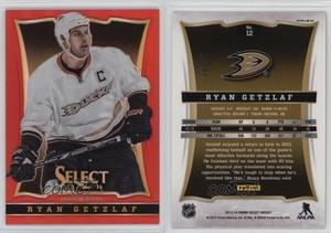 2013-14 Panini Select Black Friday Red Prizm /35 Ryan Getzlaf #12