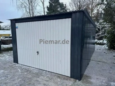 Blechgarage 3,5x5m Container Garage in Farbe Lager Schuppe | Montage | 27774!! - Bild 1 von 4