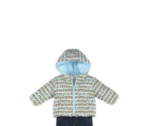 NWT NEW Fendi Baby blue heart logo print padded hooded jacket 3m - Bild 1 von 2