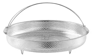Kitchen Stainless Steel Food Steamer Basket With Handle Feet Rice Cooker Steam - Picture 1 of 12