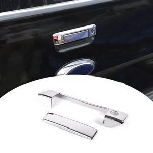 Car Tailgate Handle Trim Cover For Ford Ranger 2015-2021 ABS Silver 2PCS - Picture 1 of 11