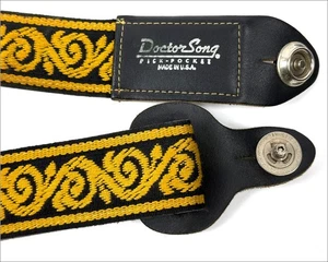 Vintage 1990's Doctor Song USA Guitar Strap with Dunlop Straplok - Picture 1 of 5
