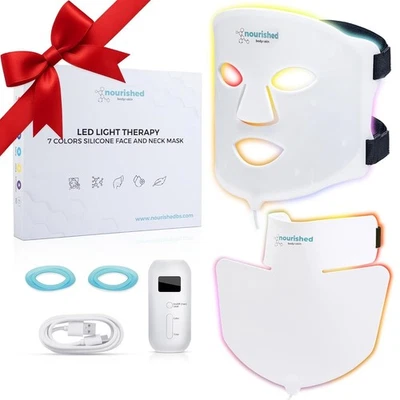 ¡¡¡LIGERAMENTE USADO!!! Conjunto de mascarilla facial y cuello terapia de luz LED Bodynskin nutrida Foto 1 de 4