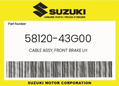 Conjunto de cables originales Suzuki, freno delantero Lh - 58120-43G00 Foto 1 de 4