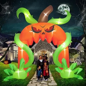 12FT Halloween Inflatable Arch – LED Lighted Giant Pumpkin Outdoor Decor - Bild 1 von 8