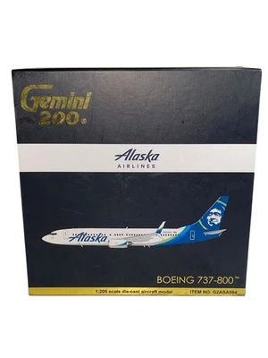 Gemini Jets 1:200 1/200 Alaska Airlines Boeing 737-800 N563AS No G2ASA594 NEW - Image 1 of 4