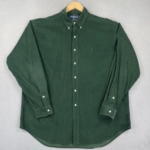 Polo Ralph Lauren Shirt Mens XL Blake Green Corduroy Button Up Pony Classic - Picture 1 of 11