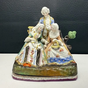 Antique 19th Century Porcelain / Bisque Figural HIDDEN INKWELL Victorian Family - Picture 1 of 11