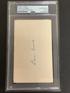 Earle Combs Signed Auto Index Card New York Yankees PSA DNA 999 - Picture 1 of 3