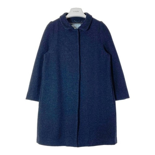 Cappotto PRADA P6590 R132 misto lana cashmere blu navy taglia 42