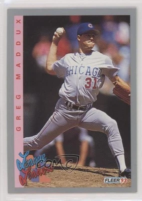 1993 Fleer League Leaders Greg Maddux #707 HOF - Image 1 of 2