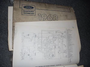 1968 FORD BRONCO FACTORY FORD ORIGINAL WIRING DIAGRAMS SCHEMATICS SET OEM - Picture 1 of 1