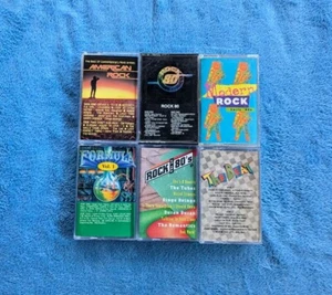 1980's 6 Cassette Tape Lot New Wave Rock Compilation Modern Rock - Picture 1 of 4