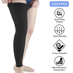 Leg Brace Knee Thigh High Compression Sleeve Socks Stockings Support Pain Relief - Picture 1 of 9