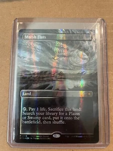 Marsh Flats Borderless Dragonscale Foil Guest-Tarkir Dragonstorm MTG Manor - Picture 1 of 1