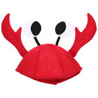  Crab Costume Hat Novelty Headgear Halloween Red Hairy Animal