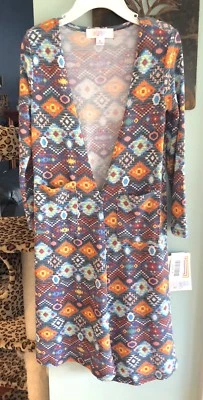 LulaRoe Niñas Sariah, Plumero/Kimono Talla 6 Nuevo Con Etiquetas Foto 1 de 2