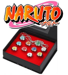 Naruto Ring 10 Piece Set Anime Itachi Akatsuki Sasuke Kakashi Sakura Pain B3 - Picture 1 of 11