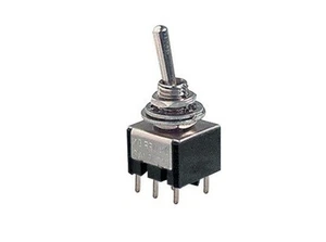 Deviatore levetta miniatura bipolare 2 posizioni ON-ON circuito stampato 250V 6A - Imagen 1 de 1