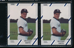 1990 Diamond Cards #24 Michael Smith Tampa Yankees Player Lot (GX2) SWSW7