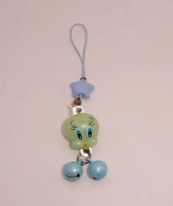 Glow in the Dark Tweety Phone Charm with Tinkle Bells - Picture 1 of 5