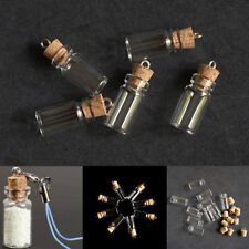 10X Clear Glass Bottles with Cork Stoppers Mini Small Glass Jars Vials Wedding